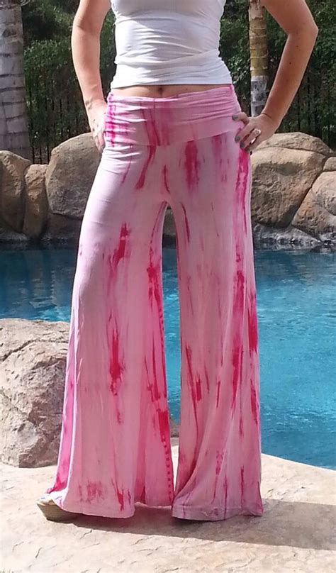 Maya Antonia Plus Size Palazzo Pants Pink White Tie Dye Wide Leg Extra