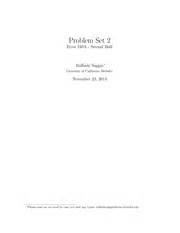 PS2 Solution Problem Set 2 Econ 240A Second Half Raaele Saggio