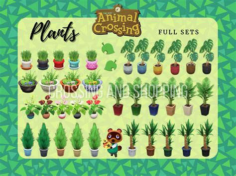 Animal Crossing Acnh Plants Full Sets All Colors By