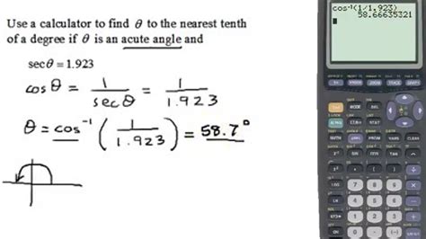 Use A Calculator To Find Angle Theta Nearest Tenth Of Degree If Theta