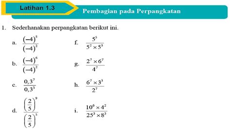 Soal Bilangan Berpangkat Kelas 7 Brain