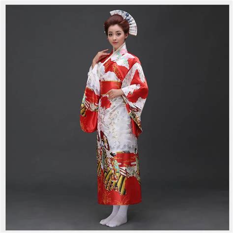 Buy Red Traditional Japanese Evening Dress Women