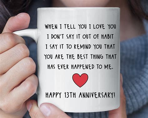 Happy 13th Anniversary Ts For Men Women 13th Wedding Etsy