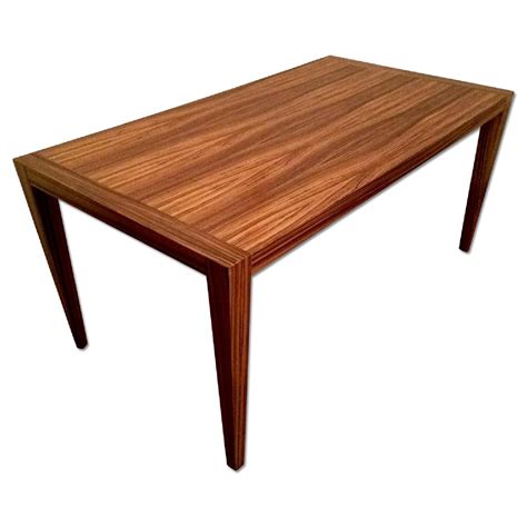 Mid Century Modern Style Zebra Wood Dining Table Aptdeco