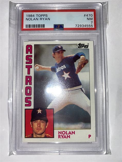 Topps Nolan Ryan Houston Astros Hof Psa Nm Ebay