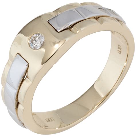 Juwelier Gr Tzmacher Herren Ring Gold Gelbgold Wei Gold Bicolor