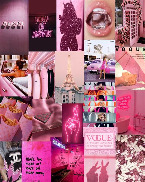 Pink Designer Art Collage Pack Photo Kit - Etsy