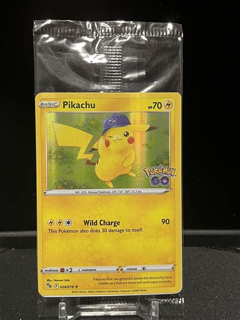 Pikachu Pokemon Go Holo Rare Pokemon Card Promo Sealed New