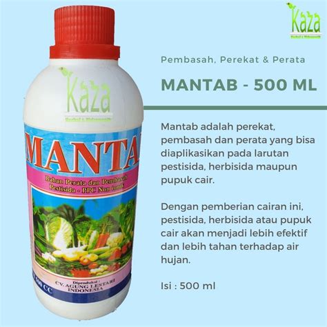 Jual Mantab Ml Perekat Perata Dan Pembasah Pestisida Herbisida Dan