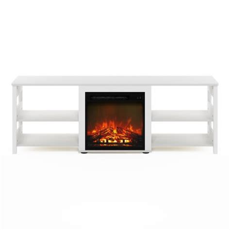 Furinno Montale 70 Inch Tv Stand With Fireplace White Emboss 1 Kroger