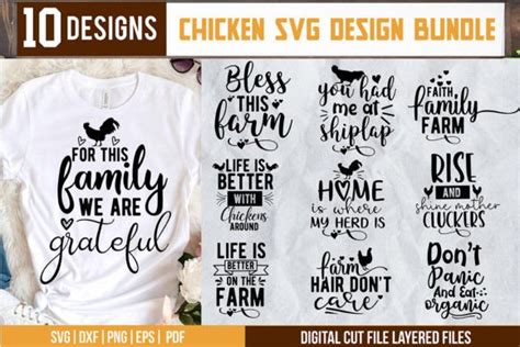 Chicken Svg Design Bundle Graphic By Svgstudiodesignfiles Creative