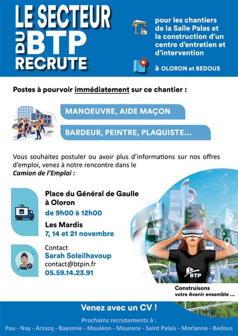 Le Secteur Du Btp Recrute Oloron Sainte Marie