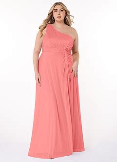 Azazie Brooke Coral Bridesmaid Dresses Azazie