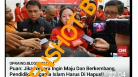 Cek Fakta Benarkah Kabar Puan Maharani Berkata Ingin Pendidikan Agama