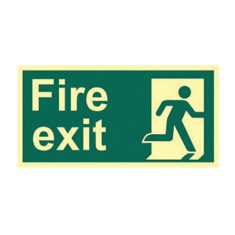 Centurion Europe Fire Exit Man Right Photolum600 X 150mm Ssf 964