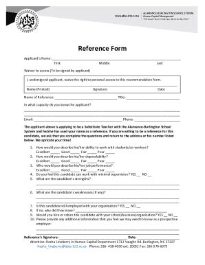 Fillable Online Allied Health Division Applicant Reference Form Fax