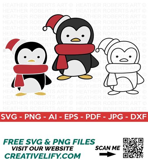 Christmas Penguins Svg Bundle Penguins Svg Cute Penguins S Inspire