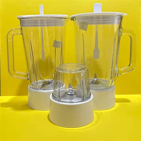 Jual Tabung Plastik Gelas Kaca Blender Multi Set Tapak Tutup