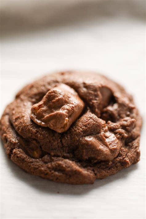 Chewy Chocolate Snickers Cookies - Lauren's Latest