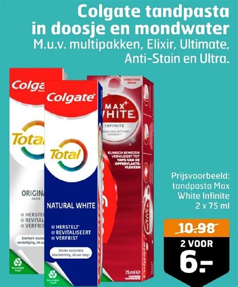 Colgate Tandpasta In Doosje En Mondwater Aanbieding Bij Trekpleister