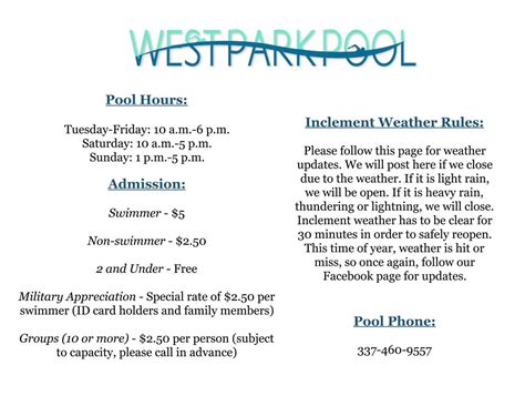 West Park Pool Home Facebook