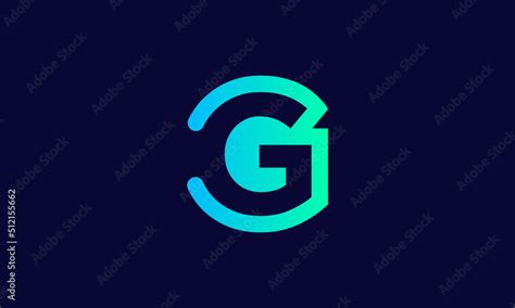 Letter G Negative Space Logo Design Template Stock Vector Adobe Stock