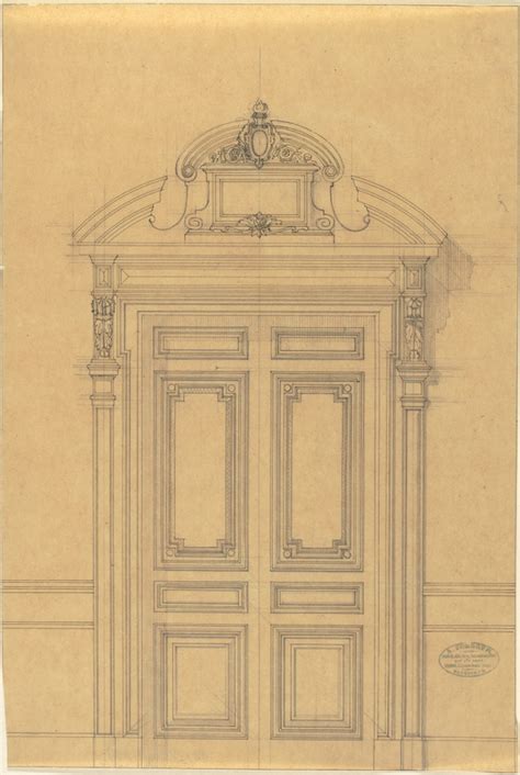 Projet de porte monumentale montée d un fronton courbe Antoine