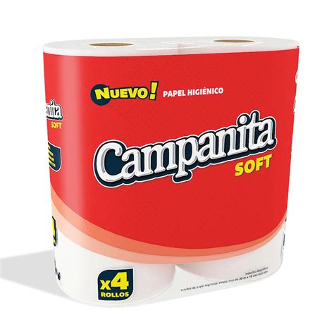 Papel Higiénico Campanita Hoja Simple 4 U Jumbo