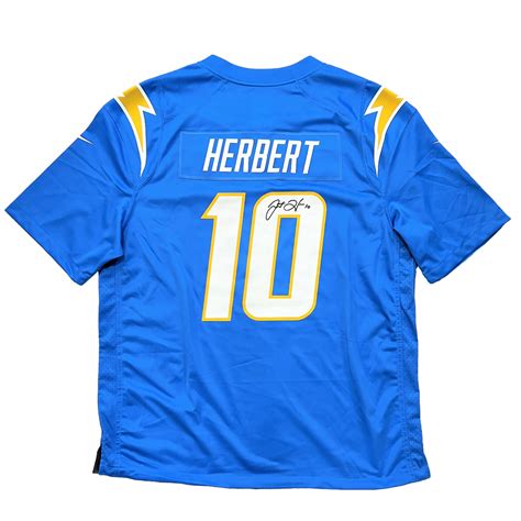 Justin Herbert Los Angeles Chargers Signed Nike Powder Blue Game Jerse ...