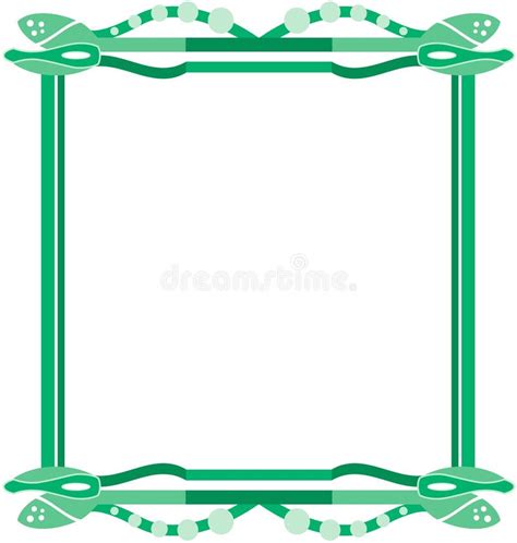 Bordes Abstractos Verdes Stock Vector Illustration Of Natural