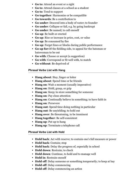 2000 Common Phrasal Verbs List From A Z Pdf