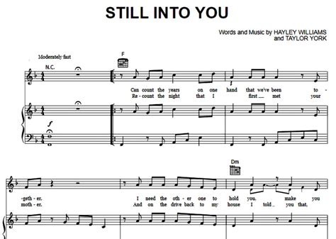 Paramore-Still Into You Free Sheet Music PDF for Piano | The Piano Notes