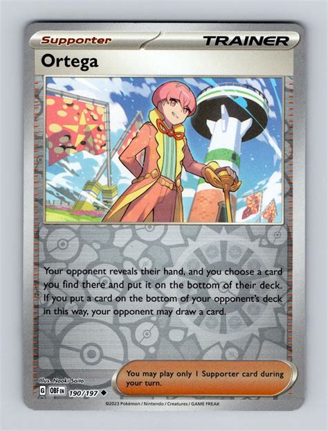 Ortega Reverse Holo 190 Precios Pokemon Obsidian Flames Tarjetas