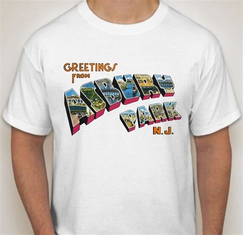 Greetings From Asbury Park N.J T Shirt Retro by DazeyDynamic