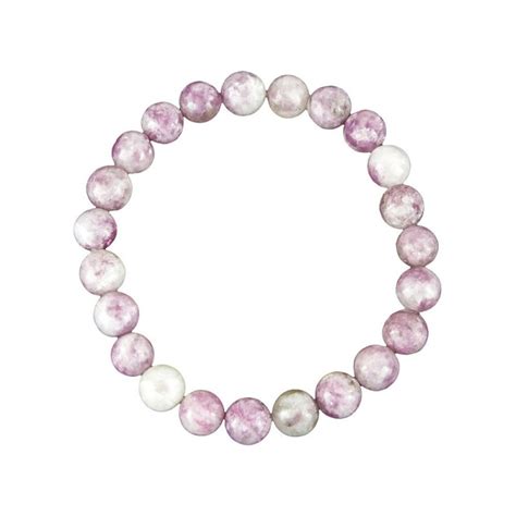 Bracelet Tourmaline rose lithothérapie Pierres boules 8 mm