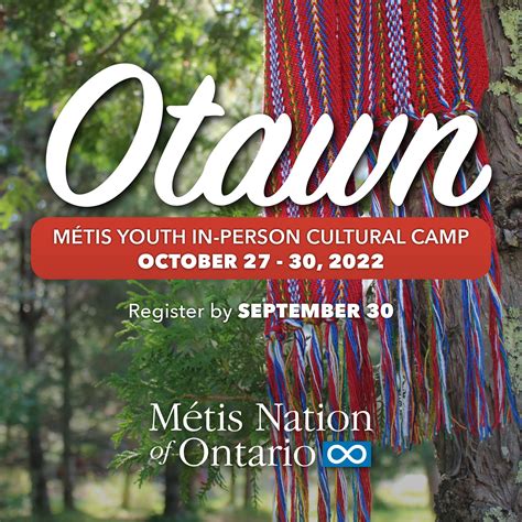 Otawn A Métis Youth In Person Cultural Camp Métis Nation Of Ontario