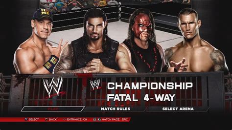 WWE 2K14 Fatal 4 Way For The WWE World Heavyweight Championship