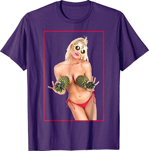 Amazon Pineapple Pinup Sexy Girl In Bikini Holding Pineapples Clothing Shoes Jewelry