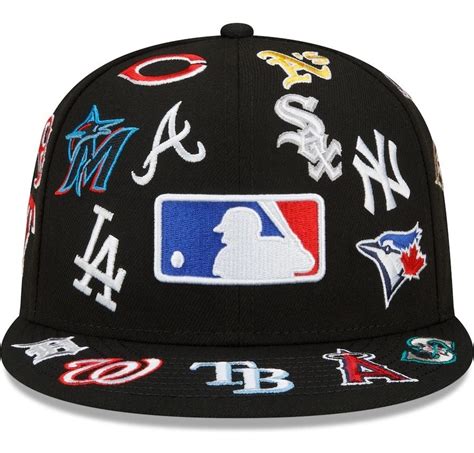 Gorra New Era Mlb Logos Liga Completa Allover Fity Env O Gratis