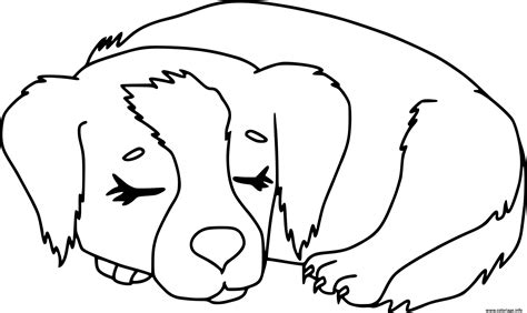 Coloriage Chien Qui Dort Dessin Chien à Imprimer