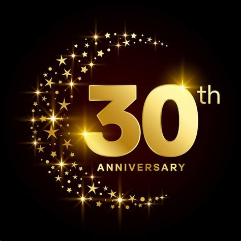 Premium Vector 30th Anniversary Template Design Golden Anniversary Logo Vector Template