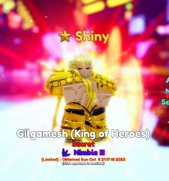 Gilgamesh Shiny Anime Adventures Roblox Anime Adventures GGMAX