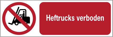 Horizontale Verbodsborden En Stickers Iso Heftrucks Verboden