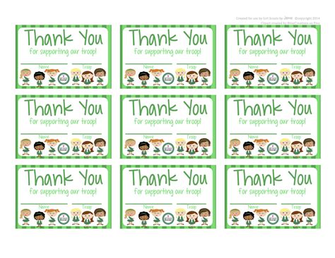 Free Printable Thank You Notes For Girl Scout Cookies Download Free Printable Thank You Notes