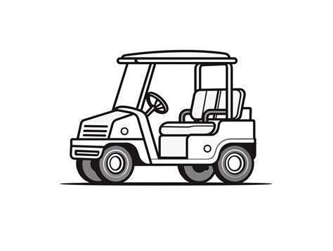 Golf Cart Coloring Page - Coloring Page