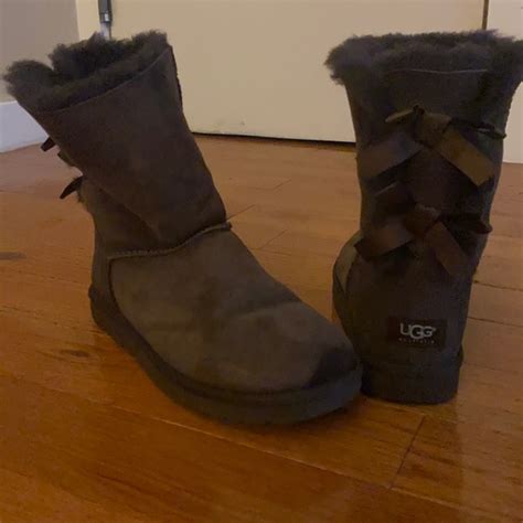 Ugg Shoes Ugg Bailey Bow Chocolate Boots Poshmark