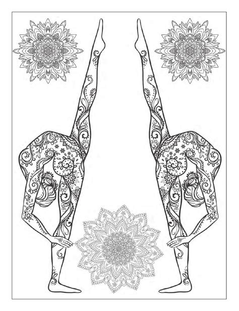 Yoga And Meditation Coloring Book For Adults With Yoga Poses And