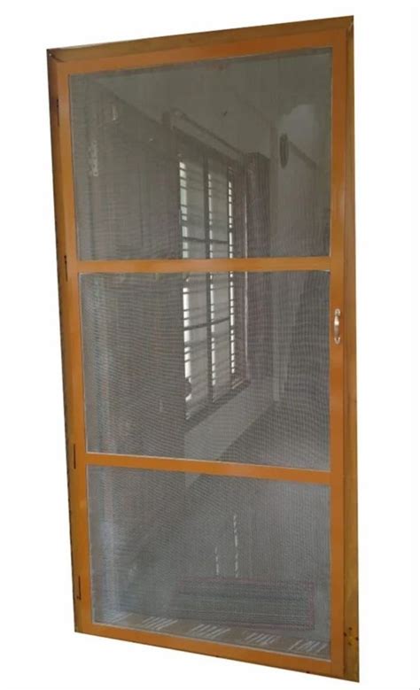 Aluminium Mosquito Net Hinged Door For Home Thickness 1 5 Inch At Rs