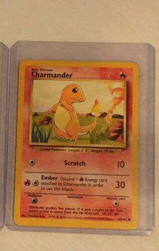 Very Rare Original Charmander Pokemon Card Ebay