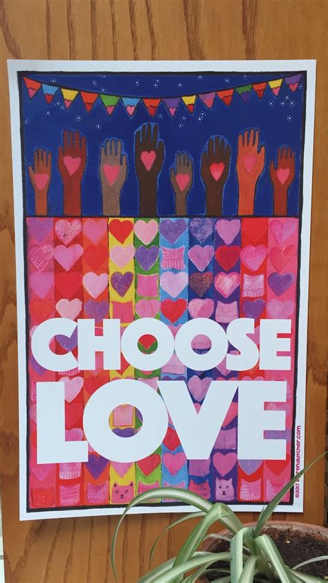 Colorful CHOOSE LOVE Poster Wall Art Print - Etsy